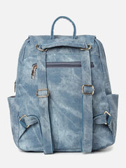 Textured Casual Backpack with Zip Lock For Women