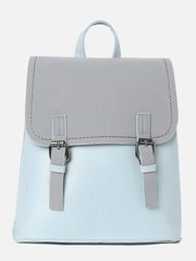 Solid Casual Backpack with Buckle Lock For Women