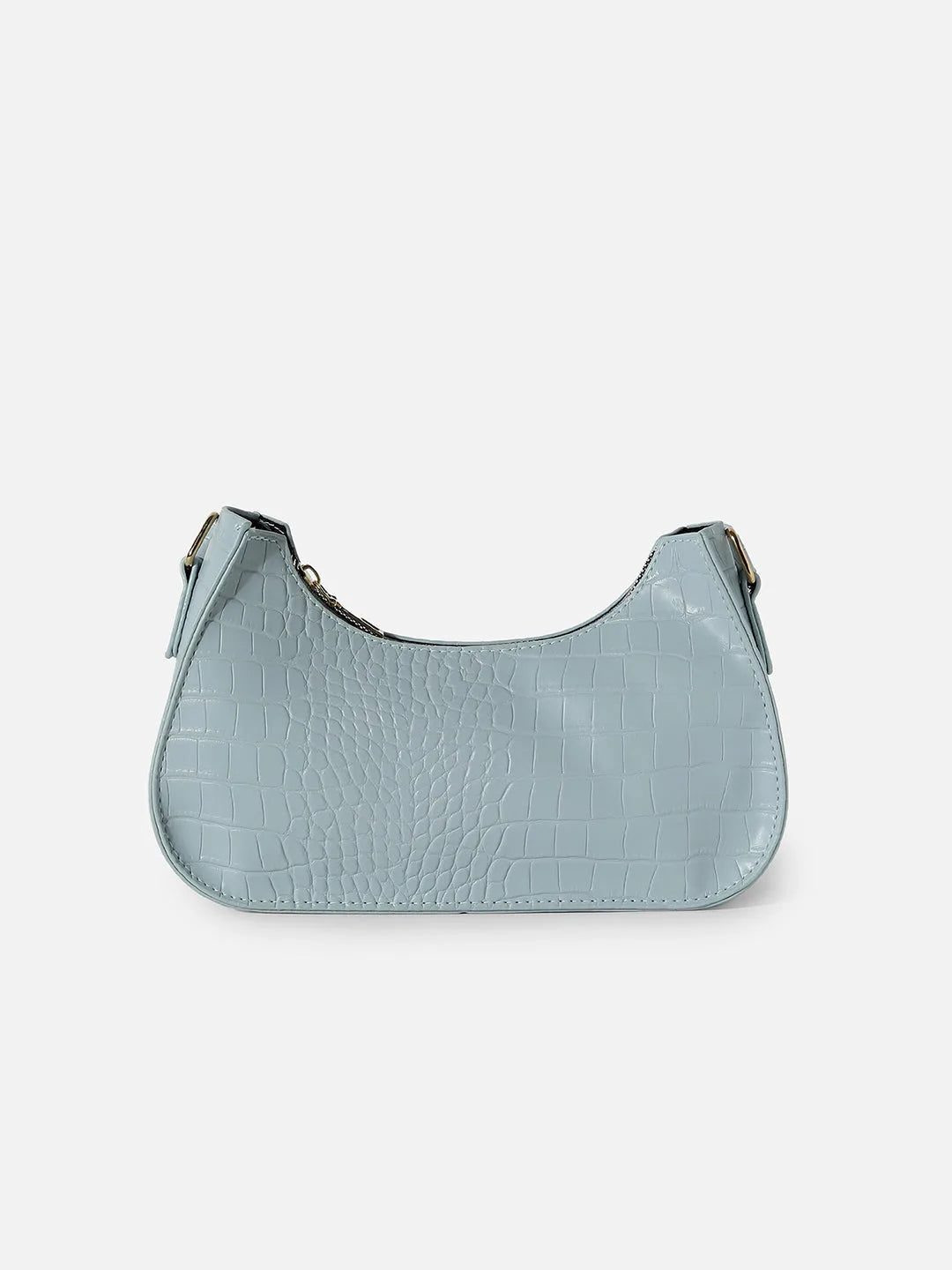 Textured Casual Regular Shoulder Bag with Zip Lock For Women