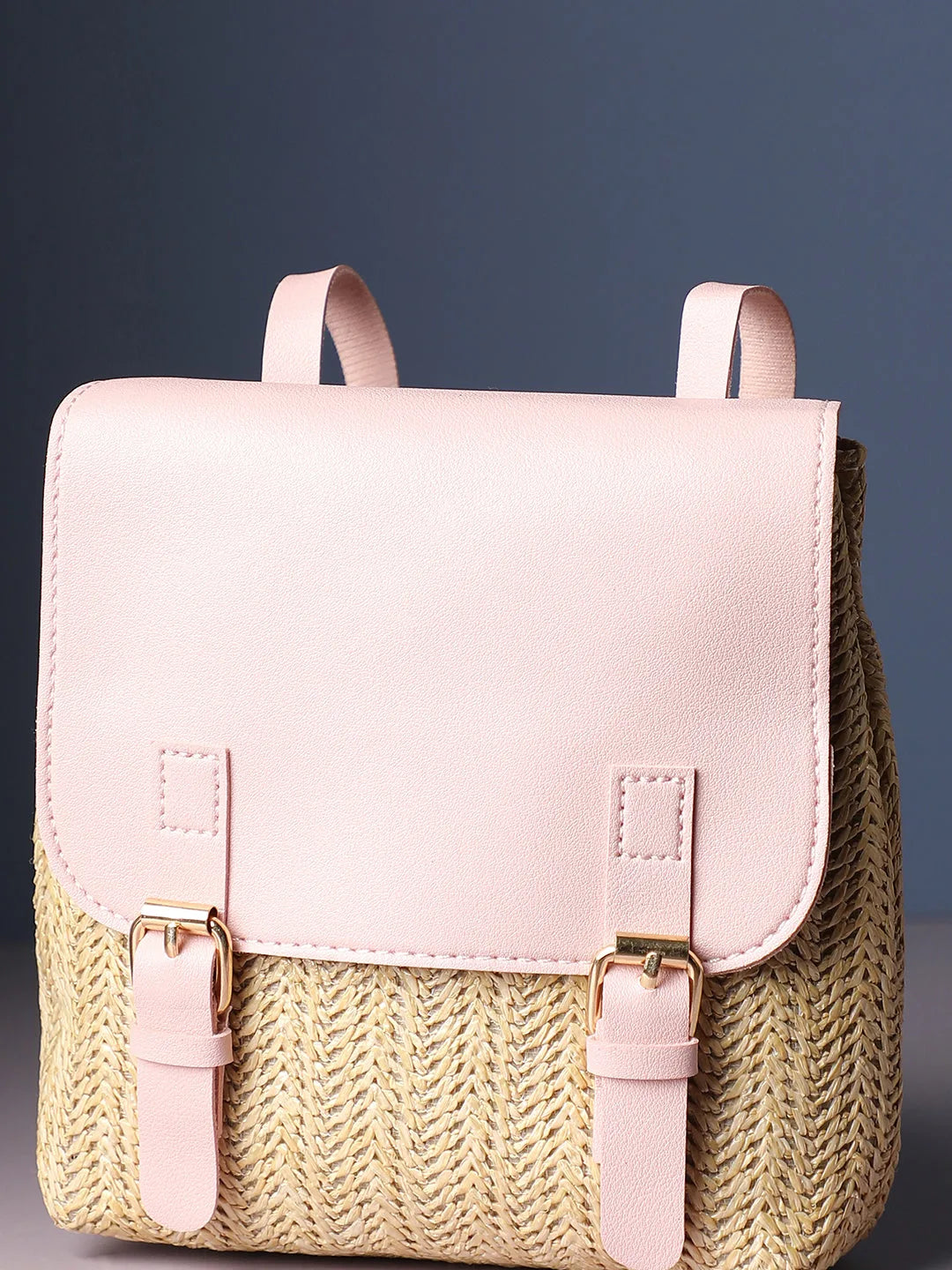 Textured Casual Sling Bag with Buckle Lock For Women