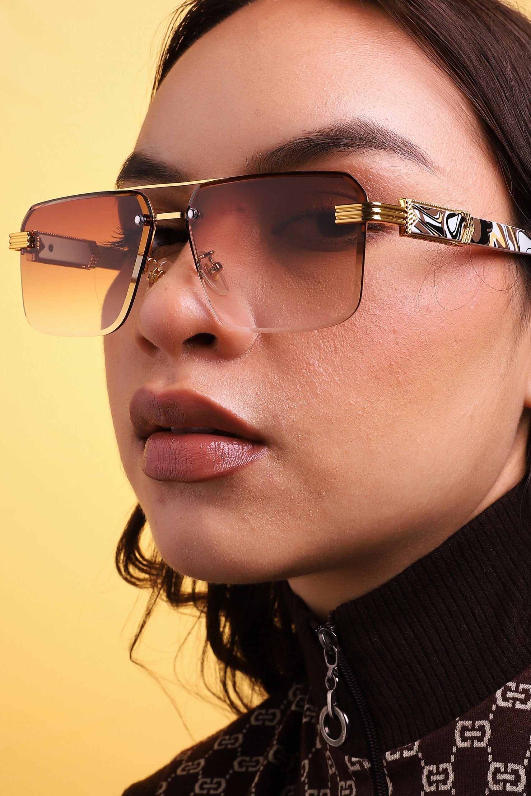 Rimless Oversized Sunglass