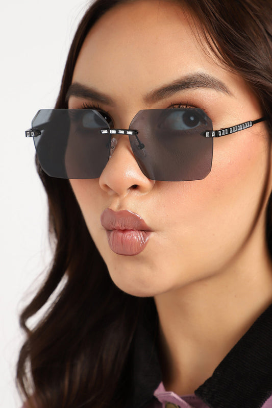 Rimless Oversized Sunglass