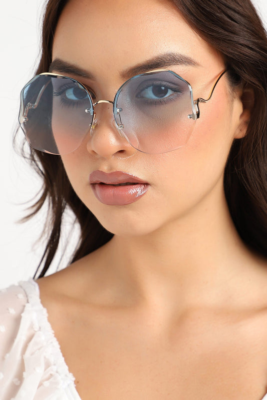 Rimless Round Sunglass