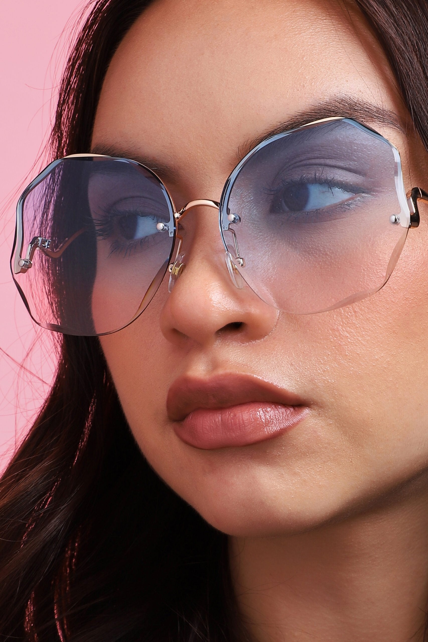 Rimless Round Sunglass