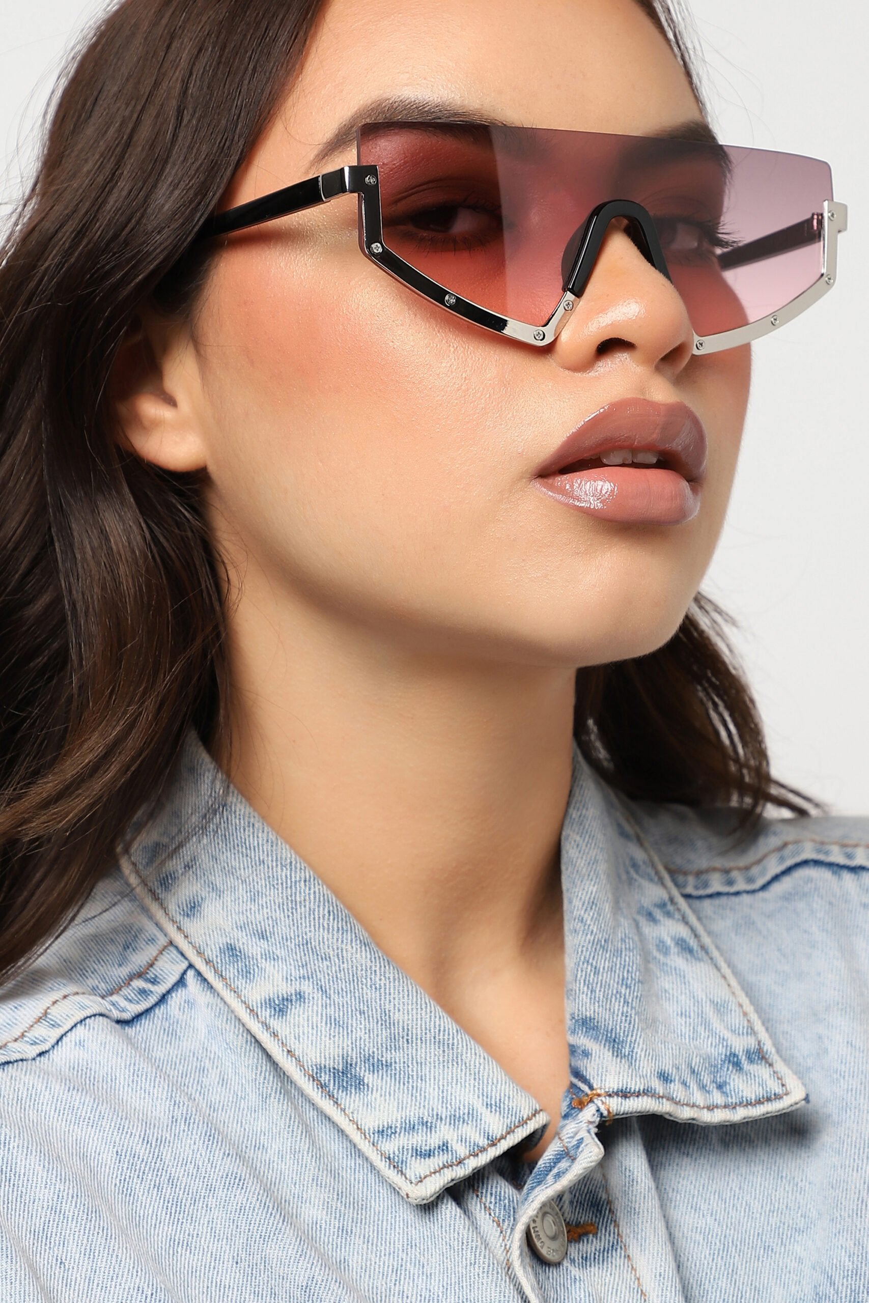 Half Rim Oversized Sunglass