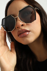 Half Rim Oversized Sunglass