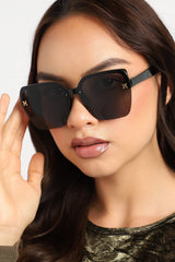 Half Rim Oversized Sunglass