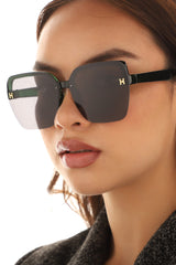 Half Rim Oversized Sunglass