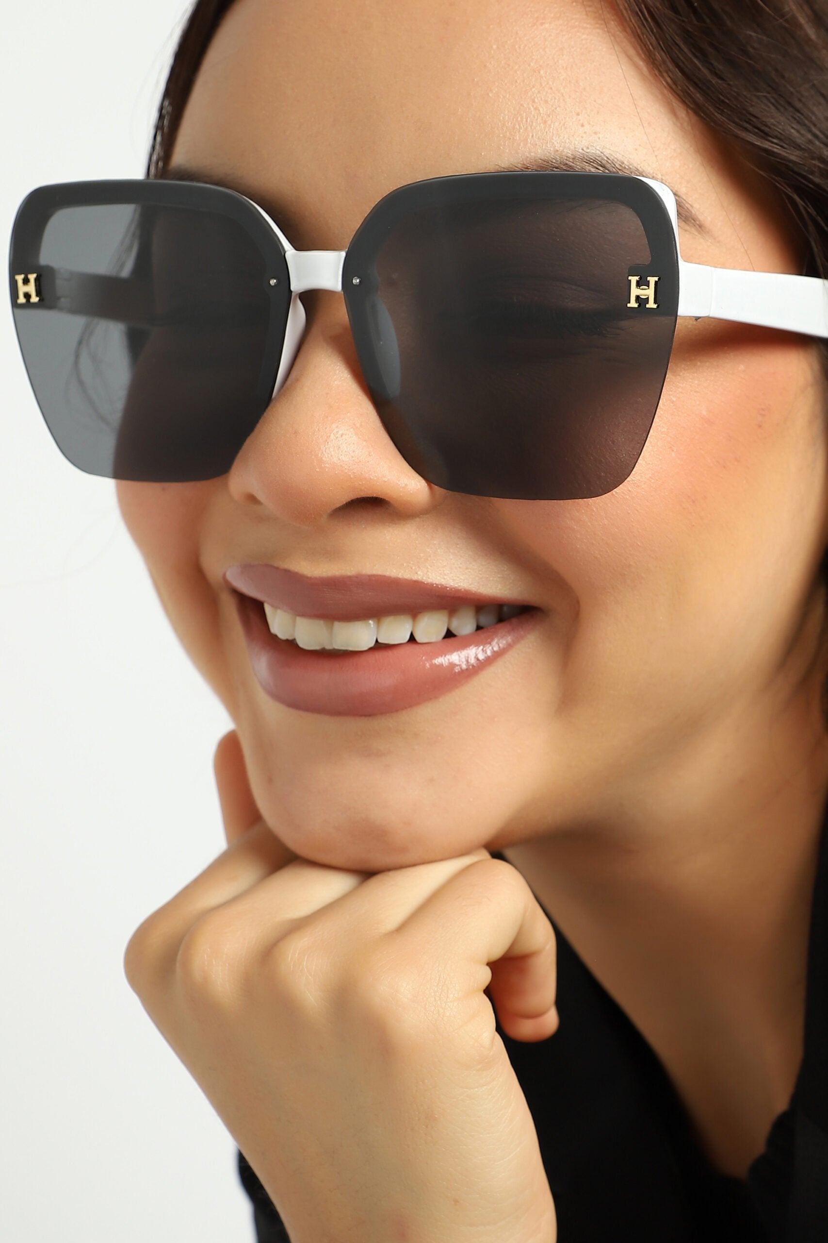 Half Rim Oversized Sunglass