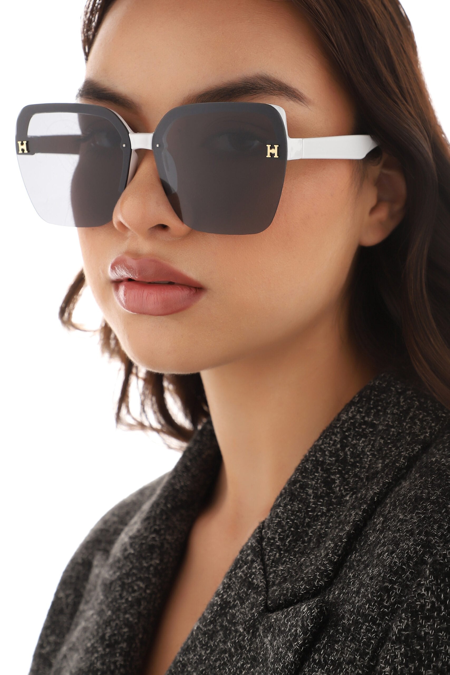 Half Rim Oversized Sunglass