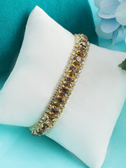 Gold Plated Party Designer Stone Bracelet