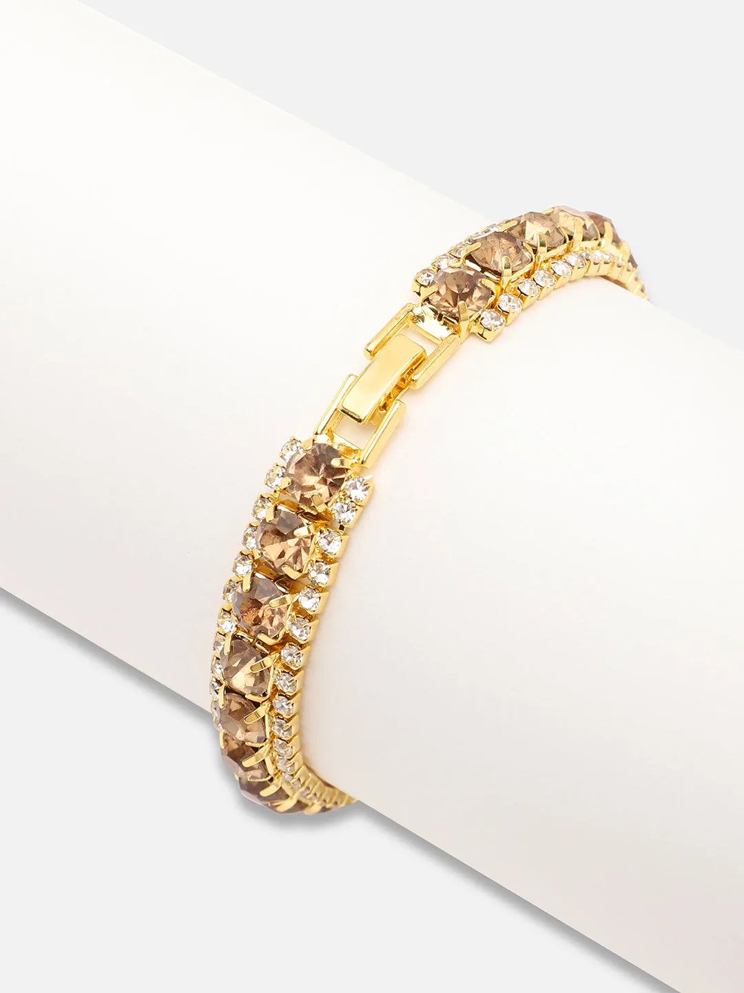 Gold Plated Party Designer Stone Bracelet