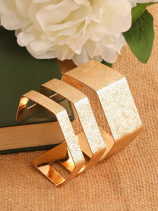 Gold Plated Party Designer Cuff Bracelet