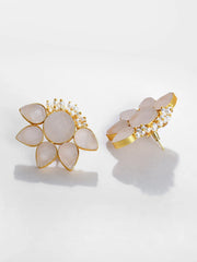 Gold Plated Designer Stone Earrings