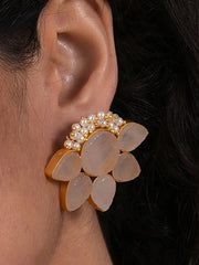 Gold Plated Designer Stone Earrings