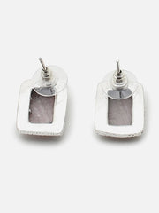 Silver Plated Designer Stone Stud