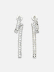 Silver Plated Party Designer Stone Drop Earring