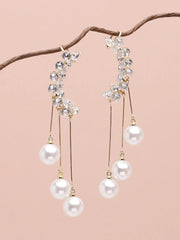 Gold Plated Party Designer Stone Drop Earring