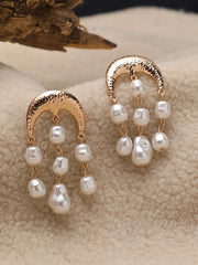 Gold Plated Party Designer Stone Drop Earring