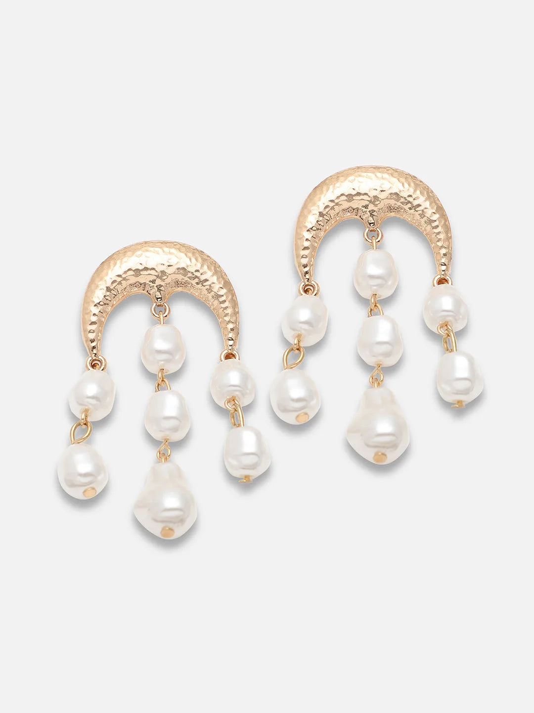 Gold Plated Party Designer Stone Drop Earring