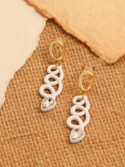 Gold Plated Casual Designer Stone Drop Earring