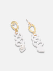 Gold Plated Casual Designer Stone Drop Earring