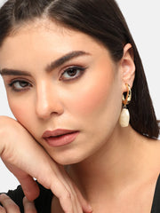 Gold Plated Party Designer Stone Drop Earring