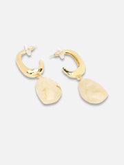 Gold Plated Party Designer Stone Drop Earring