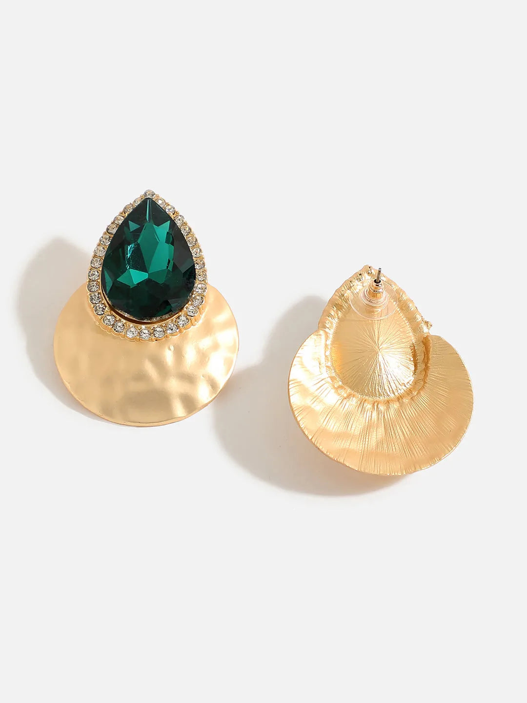 Gold Plated Designer Stone Drop Earring