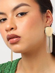 Gold Plated Designer Stone Drop Earring