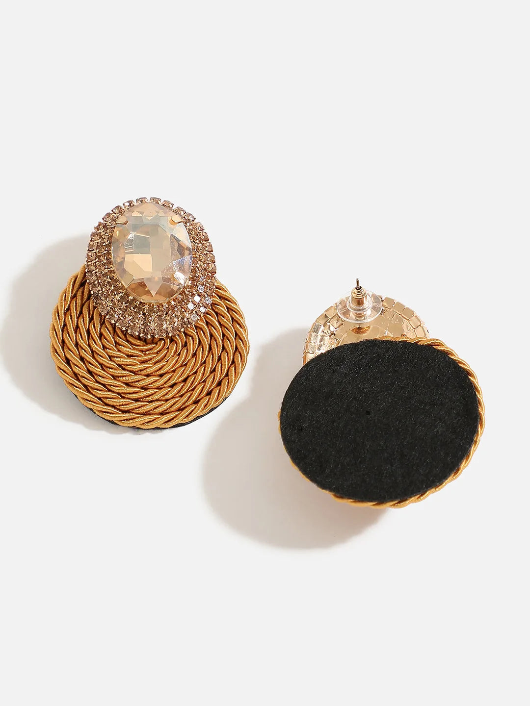 Gold Plated Designer Stone Drop Earring