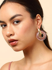 Gold Plated Designer Stone Drop Earring