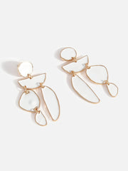 Gold Plated Designer Stone Drop Earring