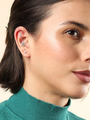 Gold Plated Designer Stone Ear Cuffs