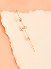 Gold Plated Designer Stone Ear Cuffs