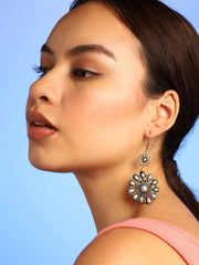 Gold Plated Designer Stone Drop Earring