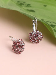 Silver Plated Designer Stone Drop Earring