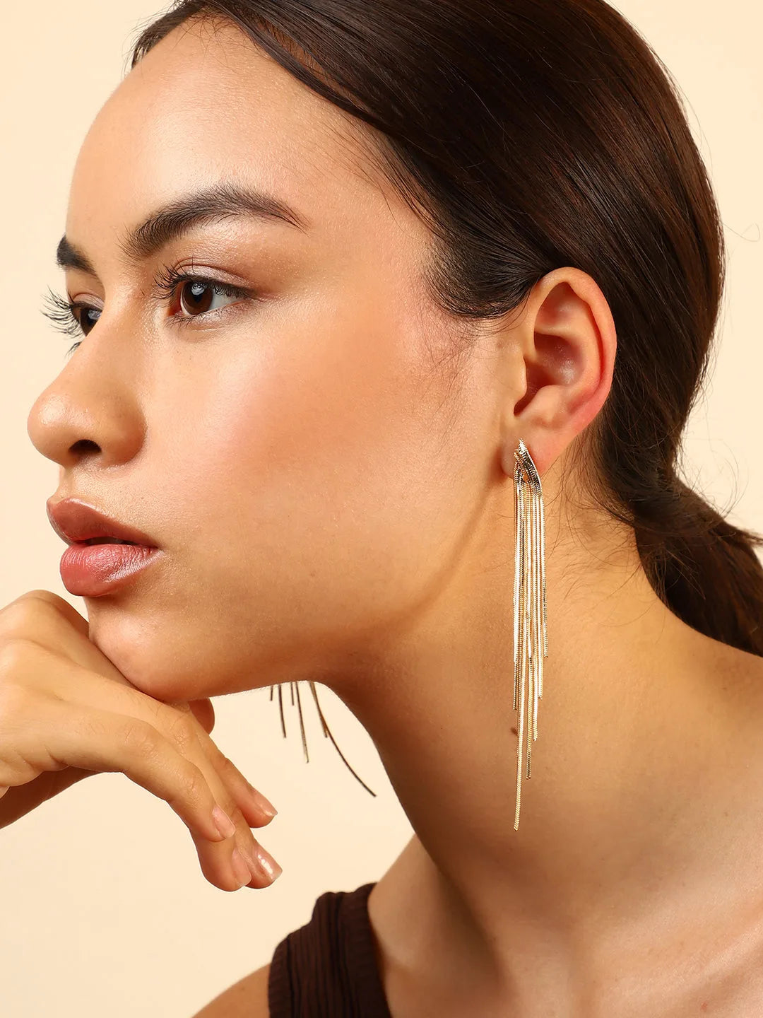 Gold Plated Designer Drop Earring