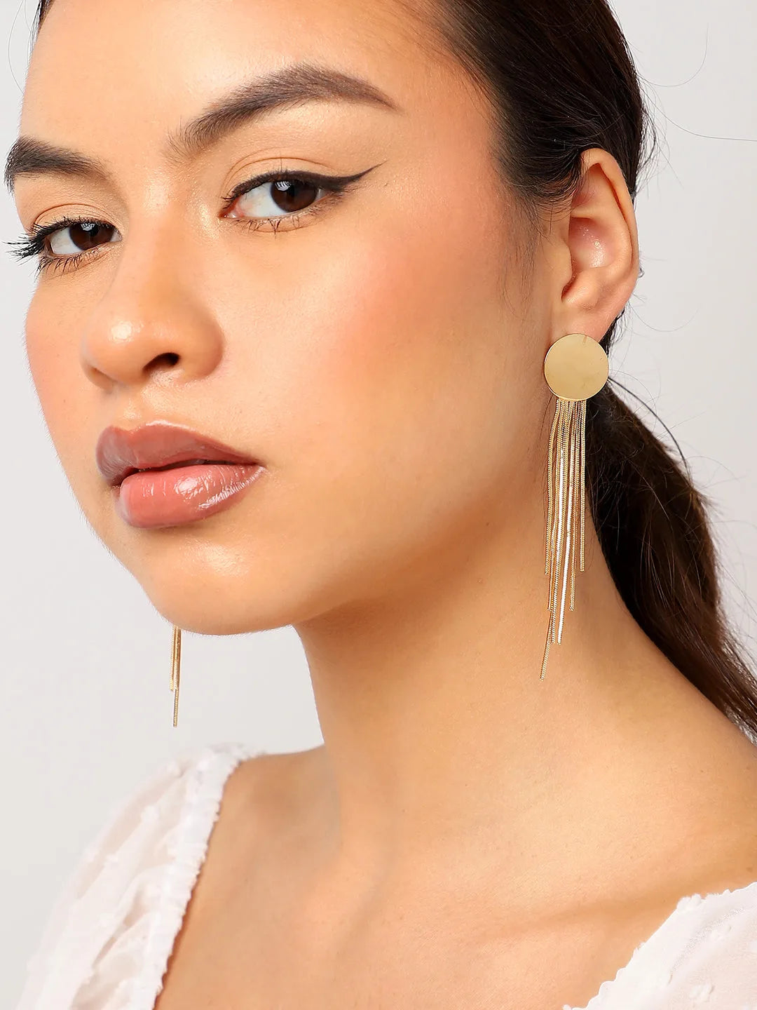 Gold Plated Designer Drop Earring