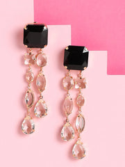 Gold Plated Designer Stone Drop Earring