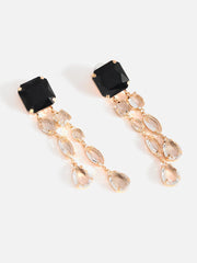 Gold Plated Designer Stone Drop Earring