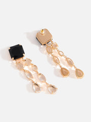 Gold Plated Designer Stone Drop Earring