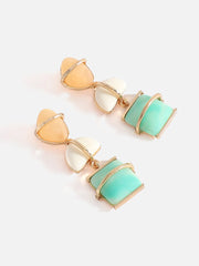 Gold Plated Designer Stone Drop Earring