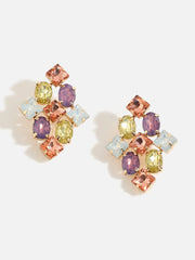 Gold Plated Designer Stone Stud