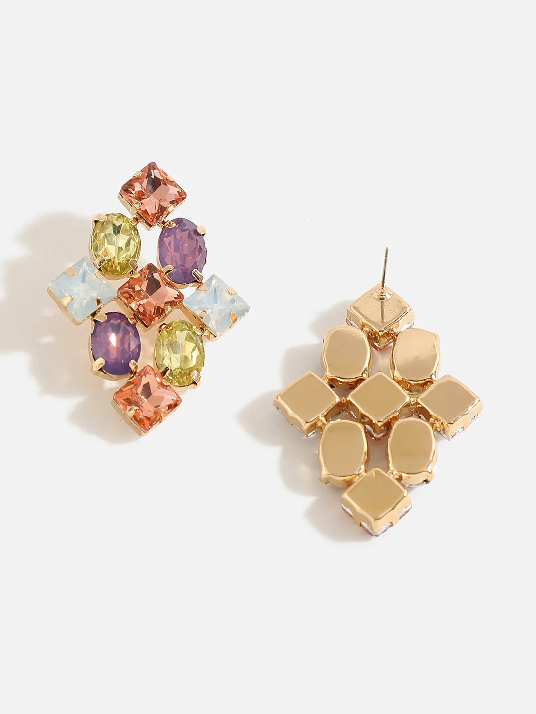 Gold Plated Designer Stone Stud