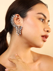 Gold Plated Designer Stone Ear Cuffs