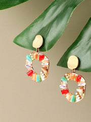 Gold Plated Party Designer Stone Drop Earring