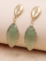 Gold Plated Party Designer Stone Drop Earring