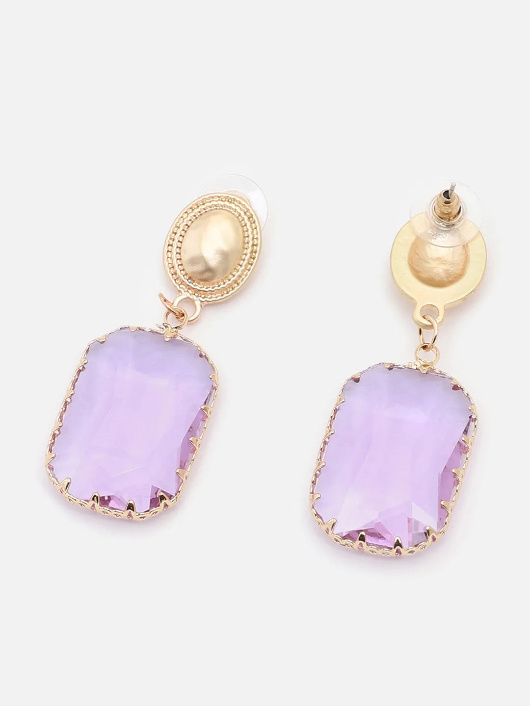 Gold Plated Party Designer Stone Drop Earring