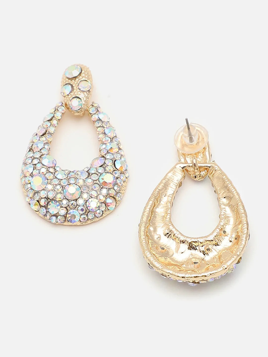 Gold Plated Party Designer Stone Drop Earring